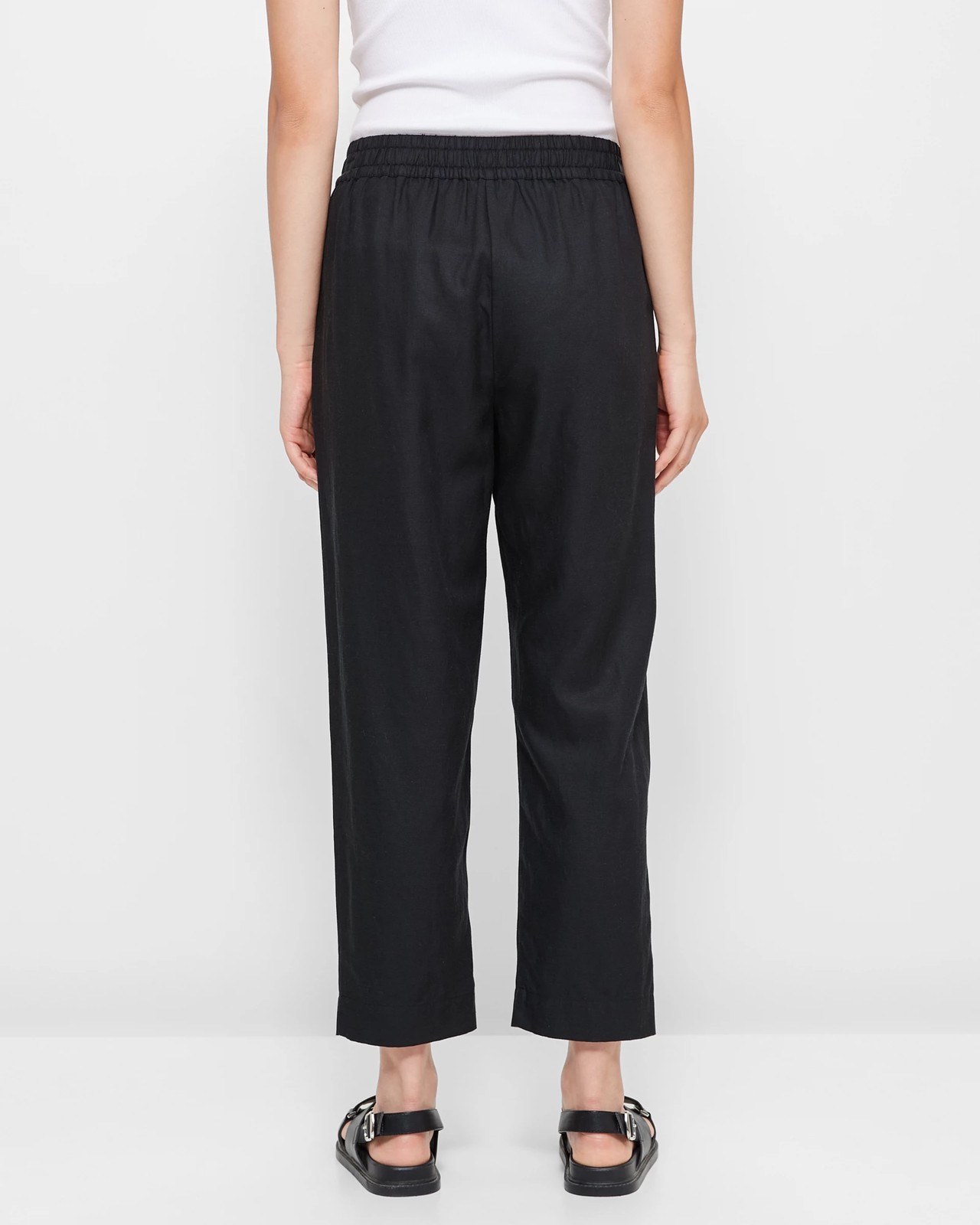 European Linen Blend Soft Ankle Pants | Target Australia