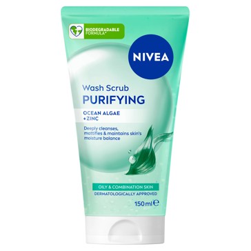 Nivea Purifying Wash Scrub 150ml - Ocean Algae