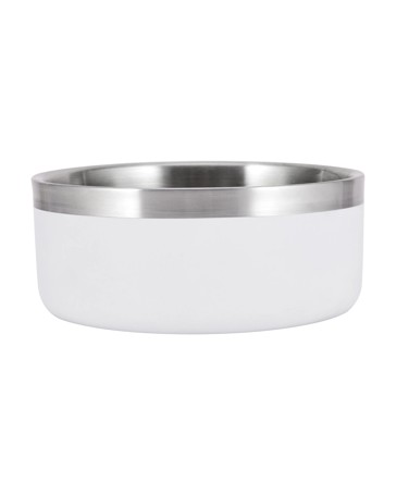 Anko Double Wall Dog Bowl, White - Small