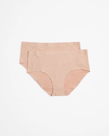2 Pack Bonded No Show Midi Briefs