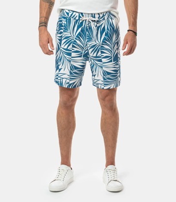 Piping Hot Volley Short Navy Floral Stripe