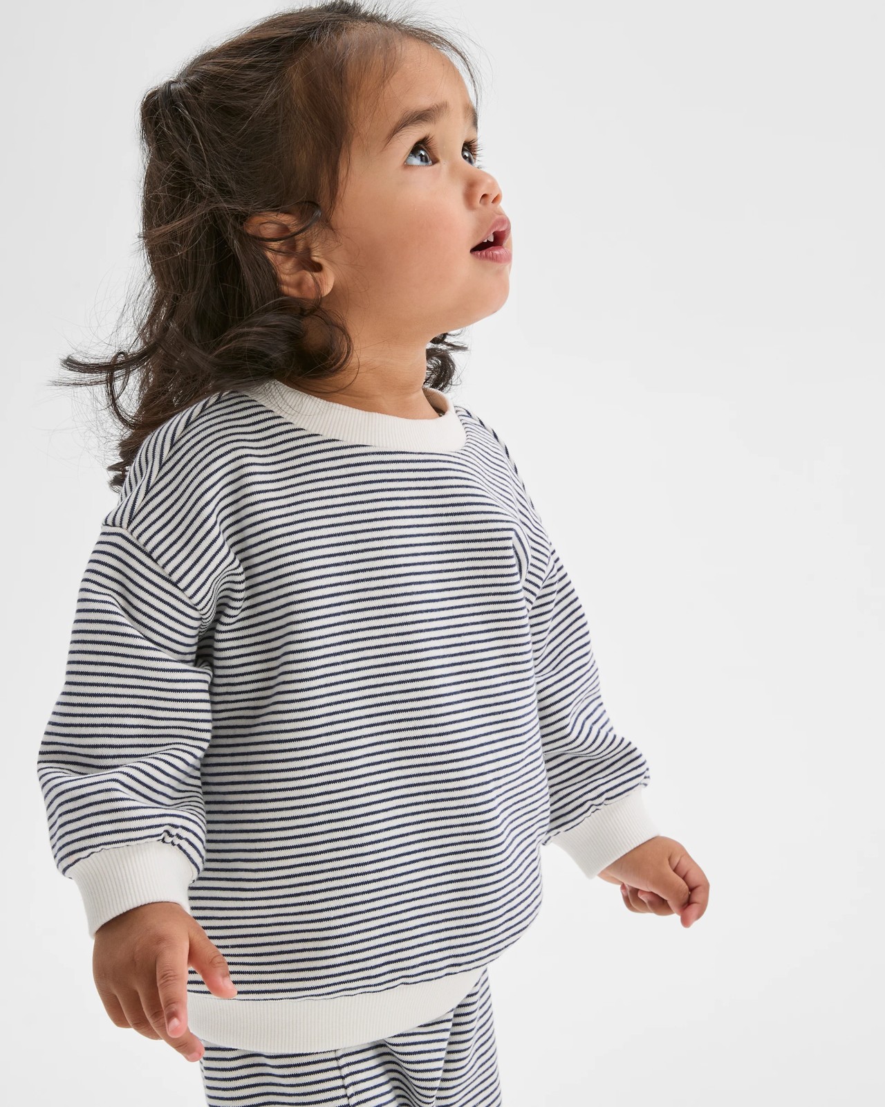 Baby Organic Cotton Striped Jumper 3 of 5